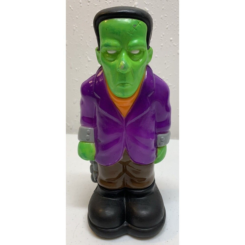 Vintage Frankenstein Empire Halloween Tabletop Blow Mold READ